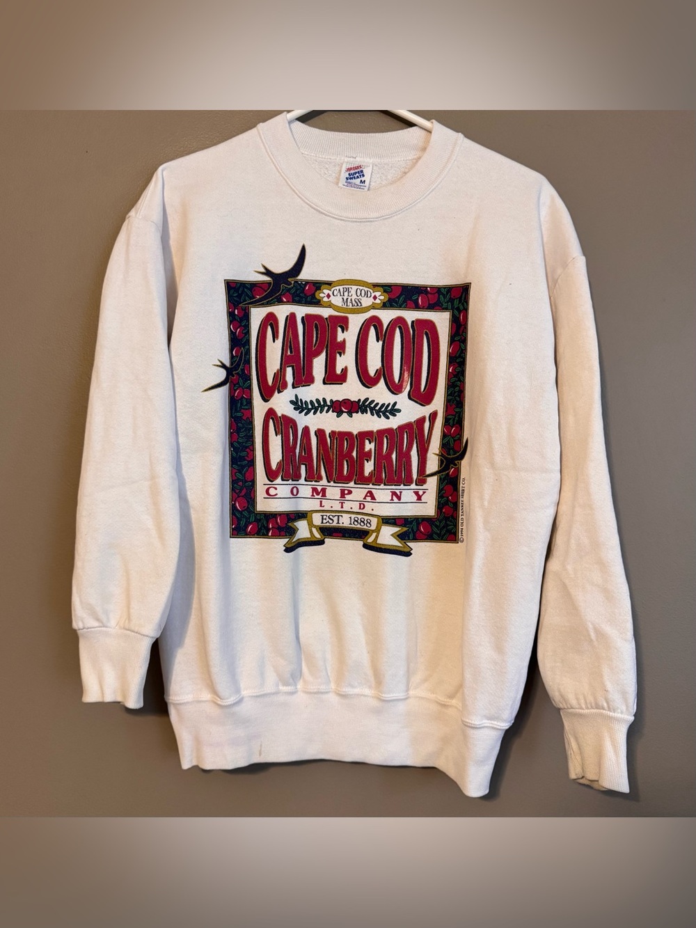 Vintage 90s Cape Cod Cranberries Company Graphic Crewneck Sweatshirt Adult Med